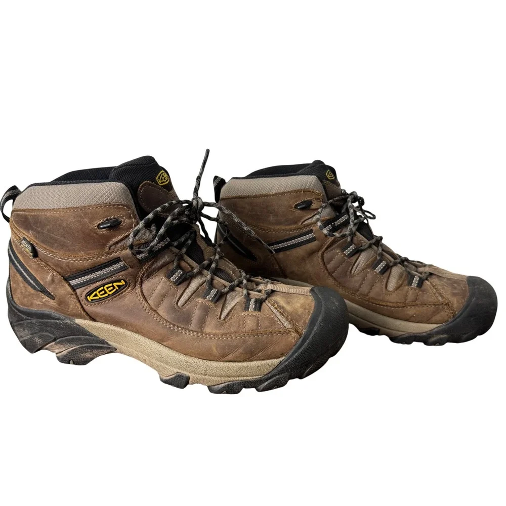 Keen Targhee II Mid Waterproof Hiking Boots Mens 11.5 Brown Leather 1008418